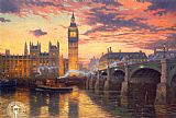 Thomas Kinkade Canvas Paintings - London